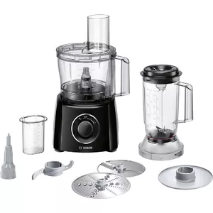 Food processor Bosch MCM3201B — 800 W motor, 2.3 L bowl, black/transparent