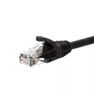 Патч‑кабель NETRACK Cat5e UTP RJ45–RJ45 1 м, беззащёлкивающийся чехол, чёрный