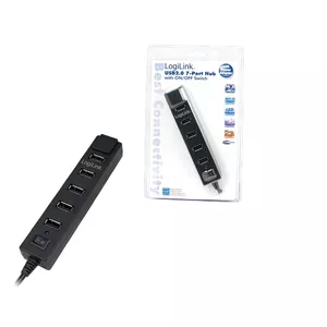 LogiLink USB 2.0 7-Port Hub with On/Off Switch 480 Мбит/с