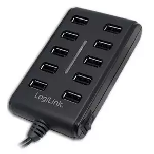 LogiLink USB 2.0 10-Port Hub with On/Off Switch 480 Мбит/с