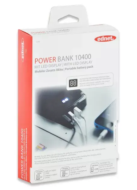 Павер-банк EDNET 31892 — Li‑Ion 10400 mAh Photo 5