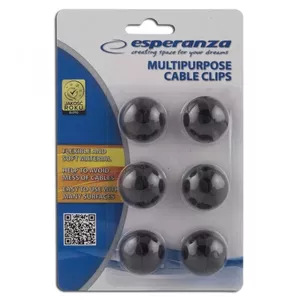 Cable Clamp Esperanza EBA101K Black 6 pcs