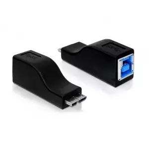 Cable gender changer micro USB-B M USB-B F Black DeLOCK 65216