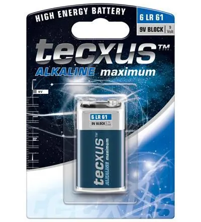 Щелочная батарейка Tecxus 6LR61 9V Photo 3