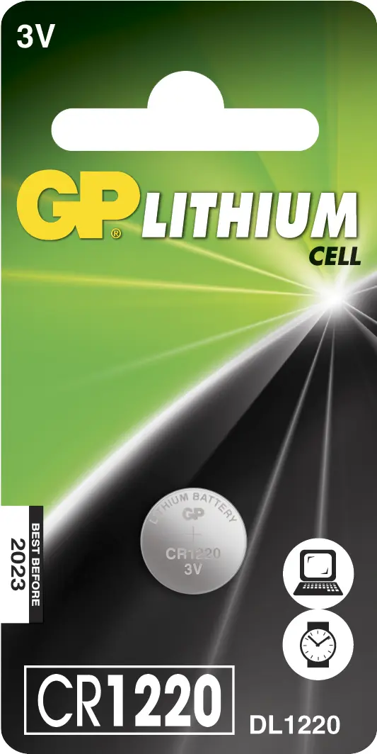 Vienreizējā baterija GP Batteries CR1220 Lithium