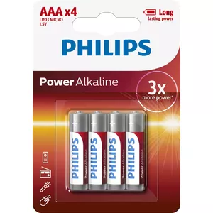 Alkaline Battery Philips Power LR03P4B/10