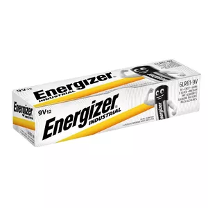 Батарейка Energizer 9V Alkaline 636109 — одноразовая 9 В, 12 шт., 26.5×17.5×48.5 мм