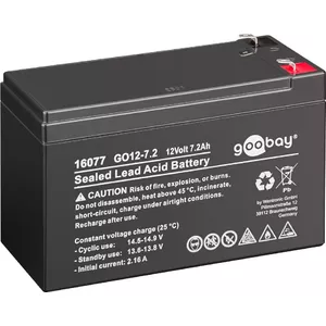 Battery Sealed Lead Acid Goobay GO12-7.2 7200 mAh 12 V