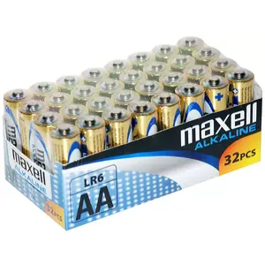 Одноразовая щелочная батарейка MAXELL 731311, 1,5 В, цилиндрическая, упаковка 32 шт.