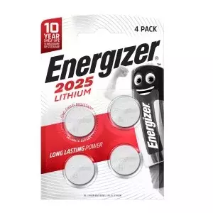 Vienreizējā baterija Energizer CR2025, litija 3 V, 4 gab.