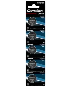 Батарейка CAMELION CR2450 3V литиевая, CR2450, 5 шт., высота 5 мм, диаметр 24,5 мм
