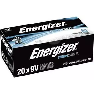 Батарейка 9V Energizer Max Plus Industrial — набор 20 шт., длительный срок хранения