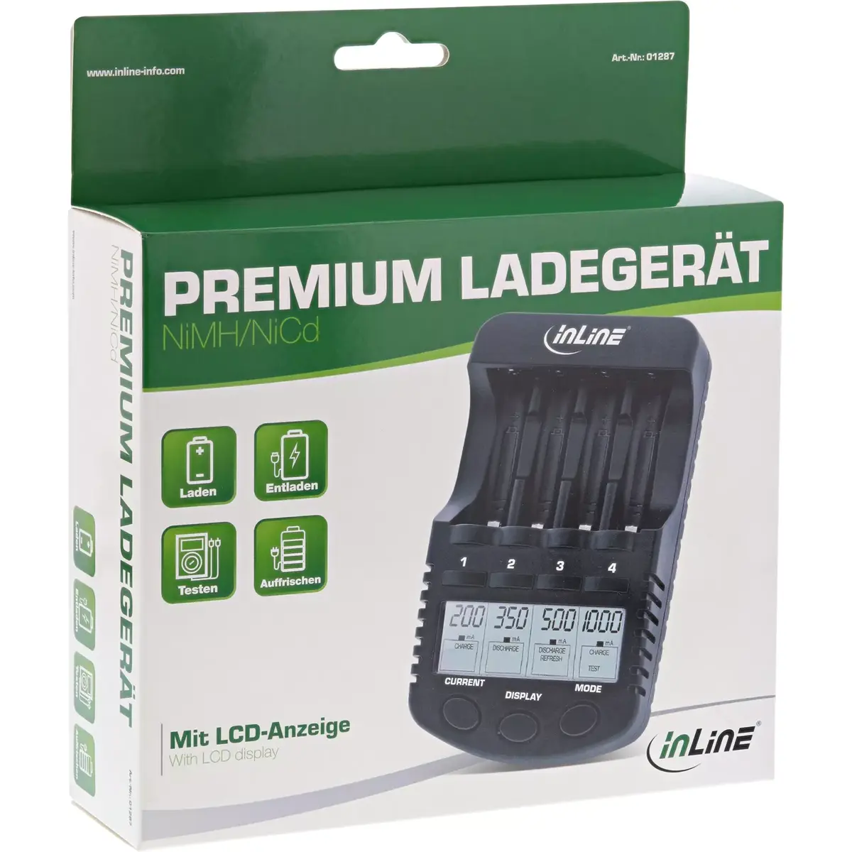 Charger InLine Premium Quick Charger NiCd NiMH AA AAA Photo 3