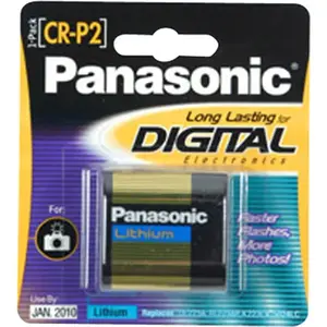 Одноразовая батарея Panasonic CR-P2 Фото Литиевая Батарея