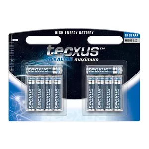 Tecxus LR03 AAA sārma baterijas, 1.5V, 10 gab.