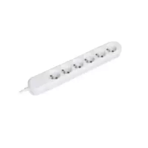 Power Extension Bachmann 381.247K 1.5m 6 AC Outlets White