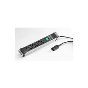 Barošanas sadalītājs Bachmann 3331121 — 6 IEC320 C13/C14 kontaktligzdas, kabelis 0,25 m
