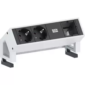 Удлинитель питания Bachmann 2x Schuko 1x Custom Module RAL9010