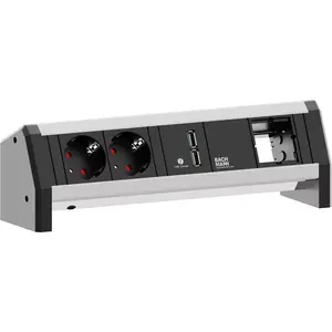 Удлинитель питания Bachmann Desk 1 3 AC розетки Черный