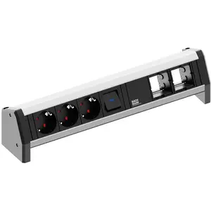 Desk Power Outlet Bachmann Desk 1 Black