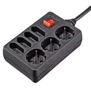 Power Extension Hama 00108868 1.4m 7 AC Outlets Indoor Black