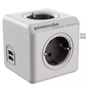 Удлинитель Allocacoc 1407/DEEUPC 3м 4 AC розетки Серый Белый