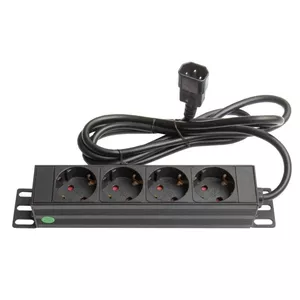 Удлинитель Alcasa GC-N0078 1.8м 4 AC розетки Черный