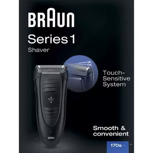 Braun Series 1 -170 Sietiņa skuveklis Trimmeris Melns