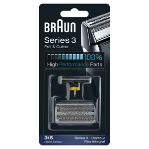 Сменная бритвенная кассета BRAUN Series 3 31S — 1 головка, чёрная, 10 г