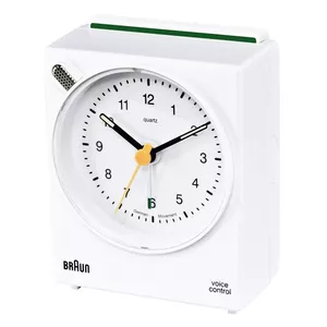 Braun BNC 004 Kvarca modinātājpulkstenis Balts