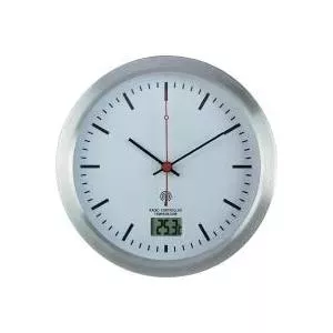 Sienas pulkstenis Renkforce E1003R — diametrs 17 cm, sudraba krāsa