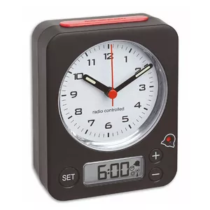 Mechanical alarm clock TFA-Dostmann Combo Black Red