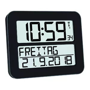 Digitālais modinātājs TFA-Dostmann TimeLine MAX Melns