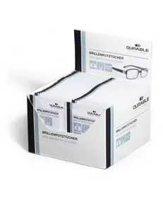 Салфетки для стекла Durable 585302, диспенсерная коробка, белые, 100 шт.