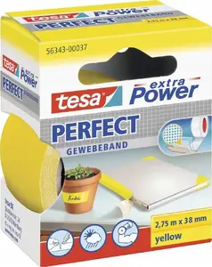 Līmjosla Tesa 56343, Extra Power, 2,75 m × 38 mm, dzeltena