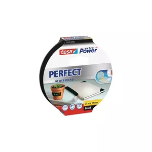 Auduma lente Tesa 56339-02 25 m Melna