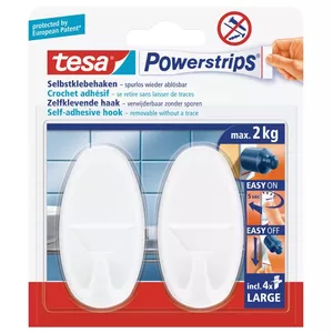 Towel hook Tesa Crochets LARGE OVAL