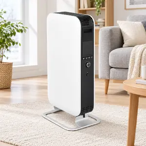Mill AB-H1500DN Oil Electric Space Heater Floor Indoor White 1500 W Digital Thermostat 3 Power Levels