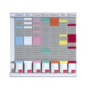 Office Planner Nobo T-Card Planning Kit 8 columns 24 slots