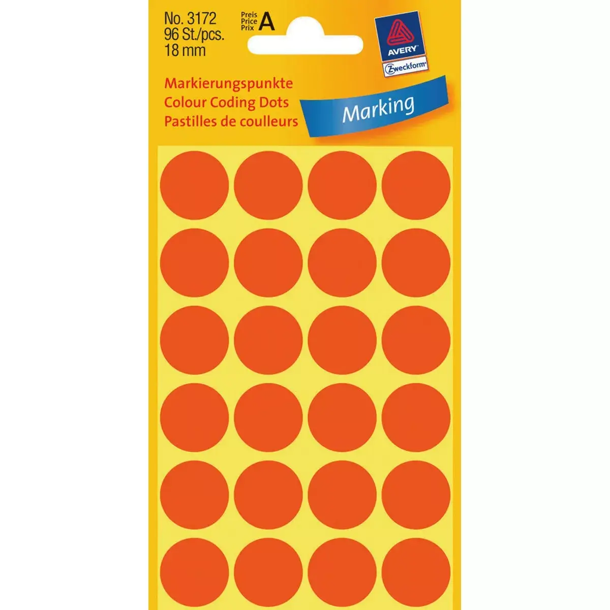 AVERY 3172 Colour Coding Dots Neon Photo 1