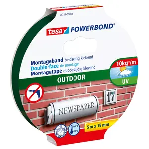 Клейкая лента TESA Powerbond OUTDOOR 5 м Черная 19 мм