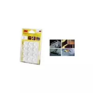 Self-adhesive foot 3M SJ 5312 round transparent Ø 12.7 mm x H 12.7 mm