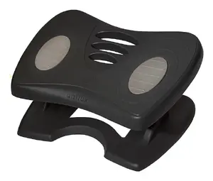 Unilux NYMPHEA Foot Support Black and Grey Polypropylene with Tilt Angle Range 0 to 20 Degrees