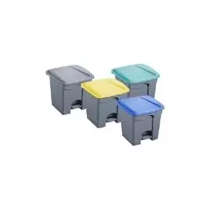 Waste bin Helit H2402087, 30 L rectangular, grey, with wall hook