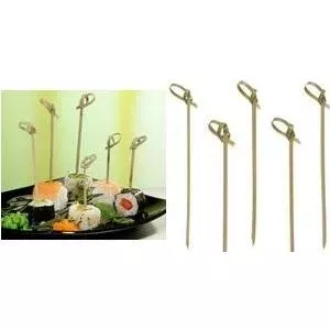 Bamboo skewers Papstar 10 cm, pack of 250 — disposable appetizer and canapé sticks