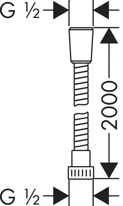 Шланг Hansgrohe Metaflex 2 м Photo 2