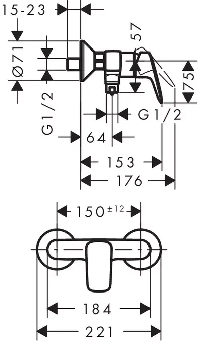 Смеситель для раковины Hansgrohe Logis Chrome Photo 2