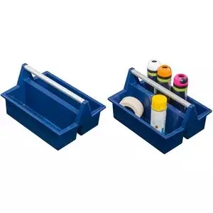 Tool Carry Box allit McPlus Carry P 40 PP — blue, ergonomic aluminum handle, model 457280