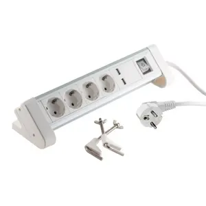 Удлинитель S/CONN 60317-W 1.5м 4 AC розетки Белый