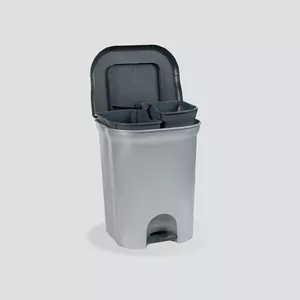 Trash Can keeeper 11536 160000 22 L Rectangular Plastic Grey
